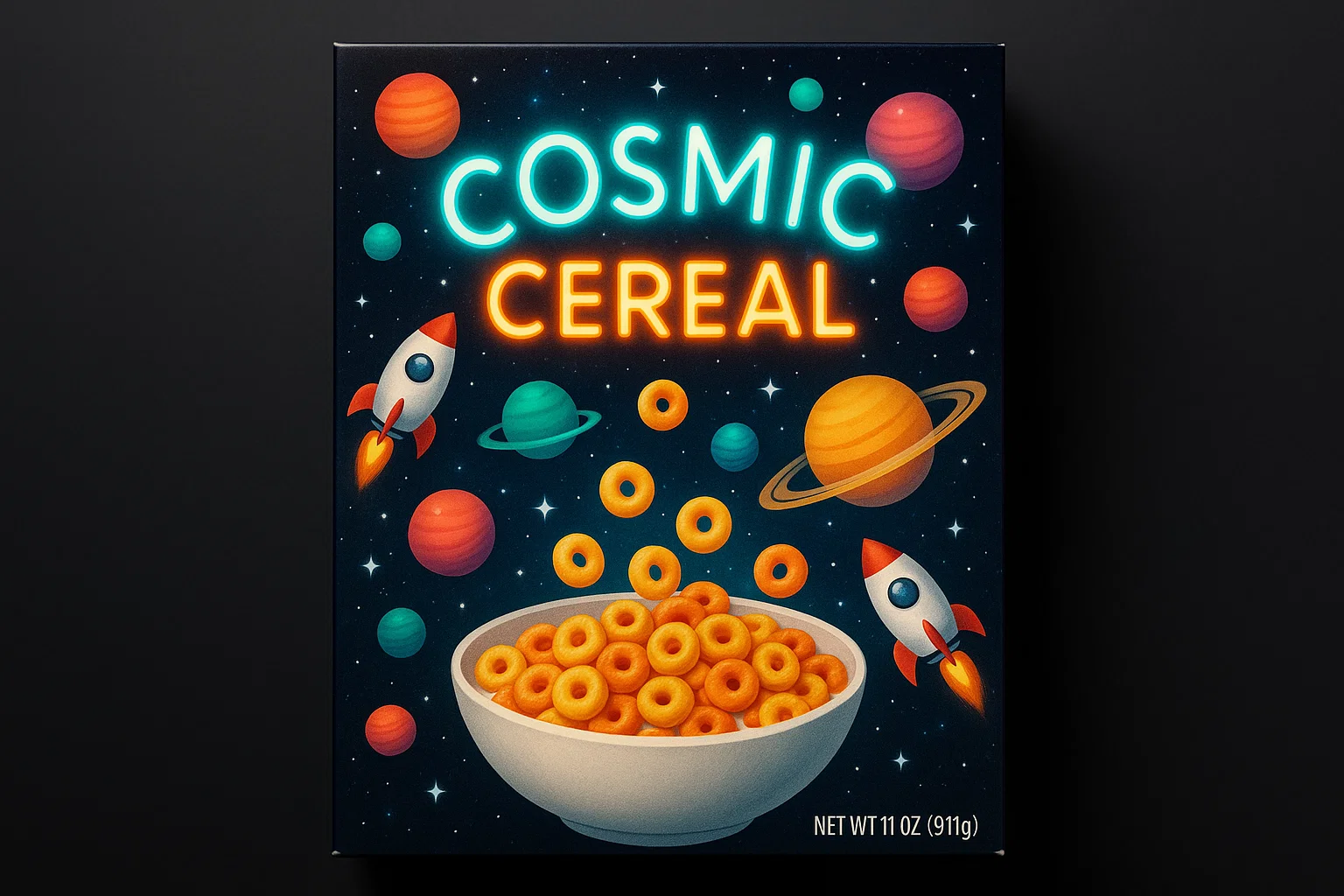 galaxy crunch cereal box
