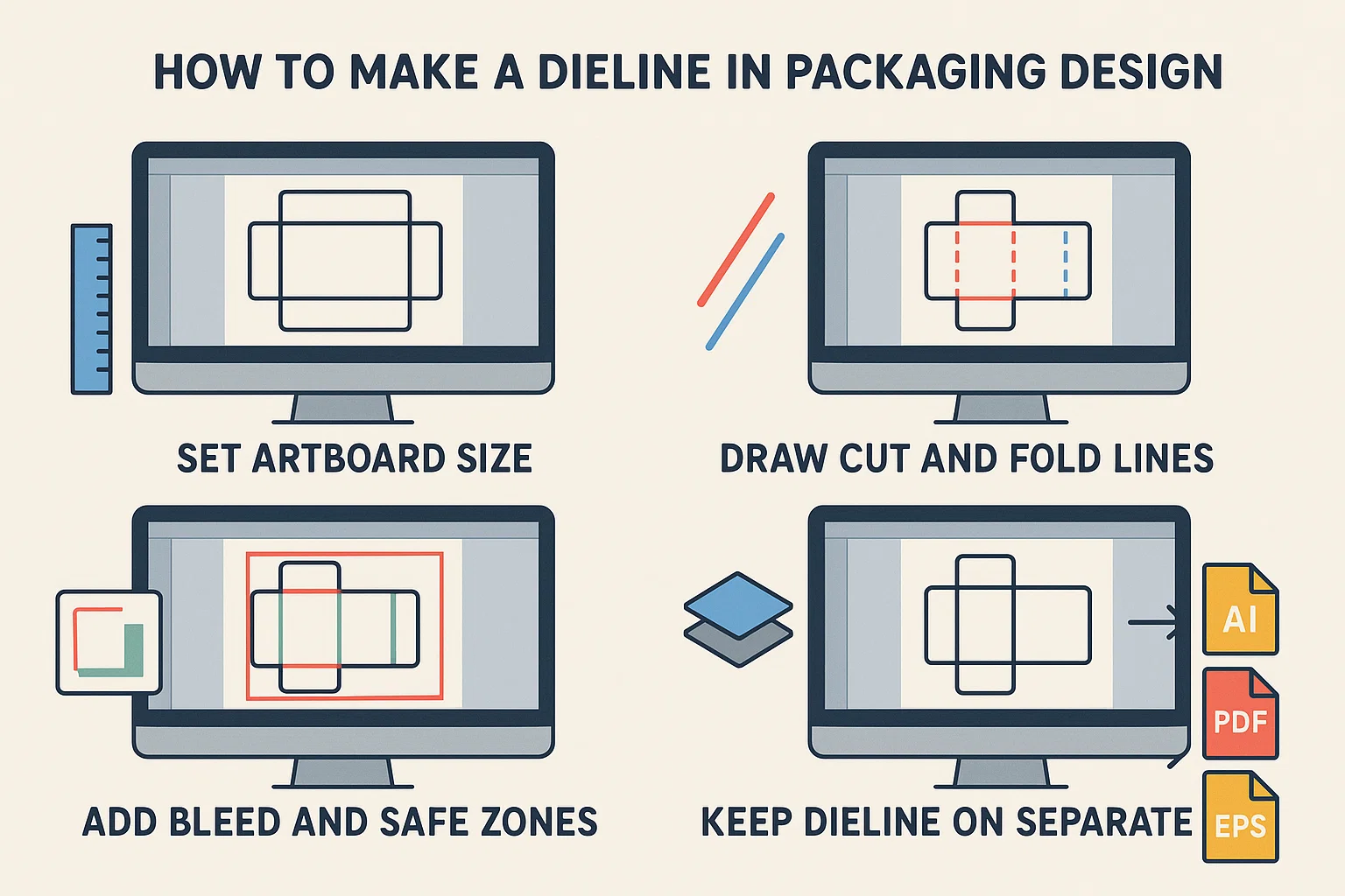 how to make a dieline