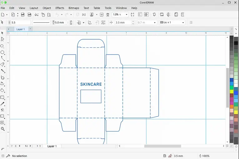 Packaging Dieline in Corel Draw