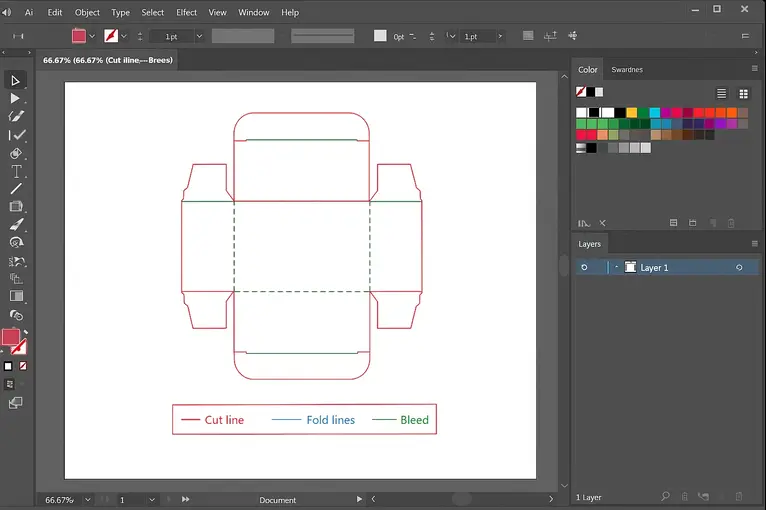 packaging dieline in illustrator